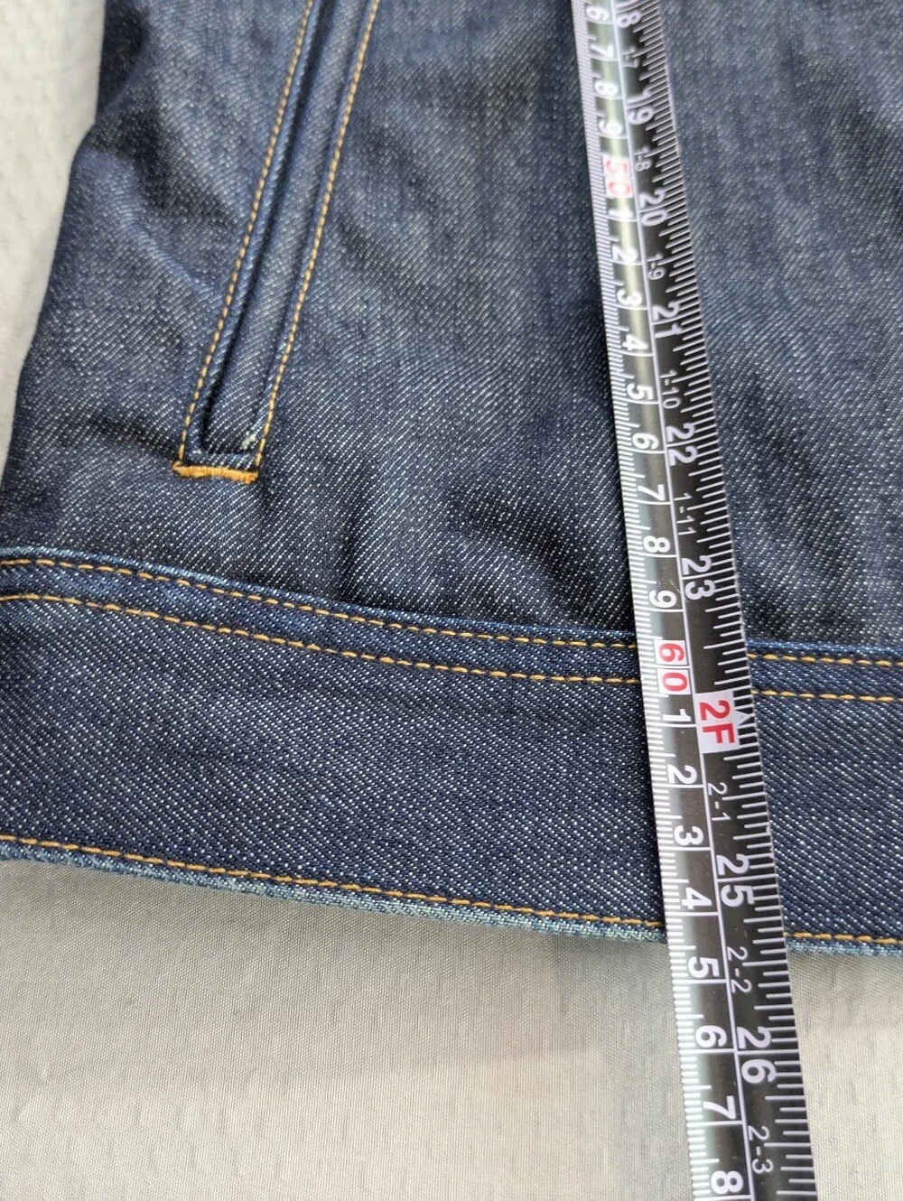 Taylor Stitch Selvage Denim Jacket Mens 38 Indigo Long Haul Trucker Organic EUC